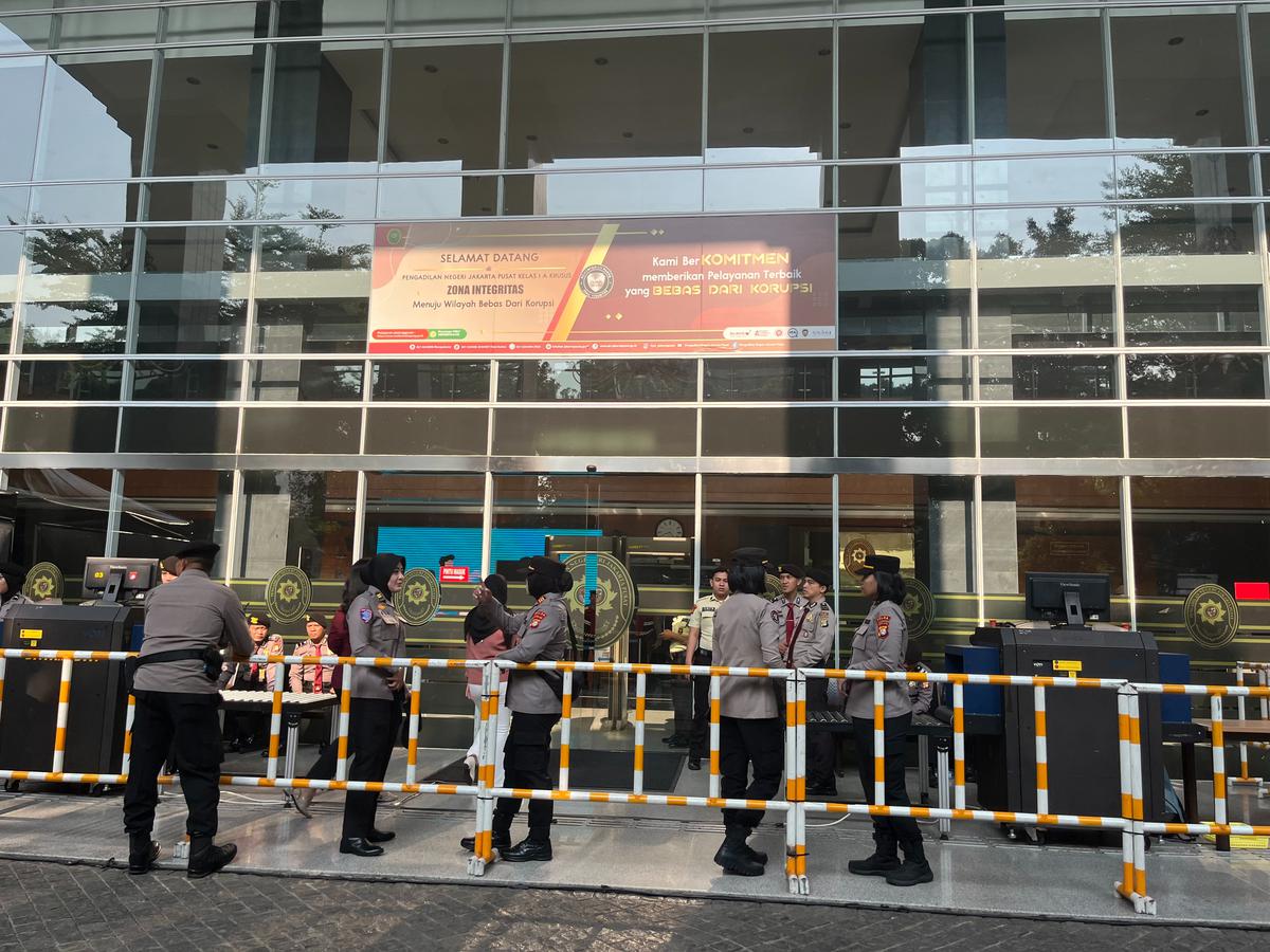 Pengadilan Tipikor Jakarta Pusat Dijaga Ketat Polisi Jelang Vonis Hasto