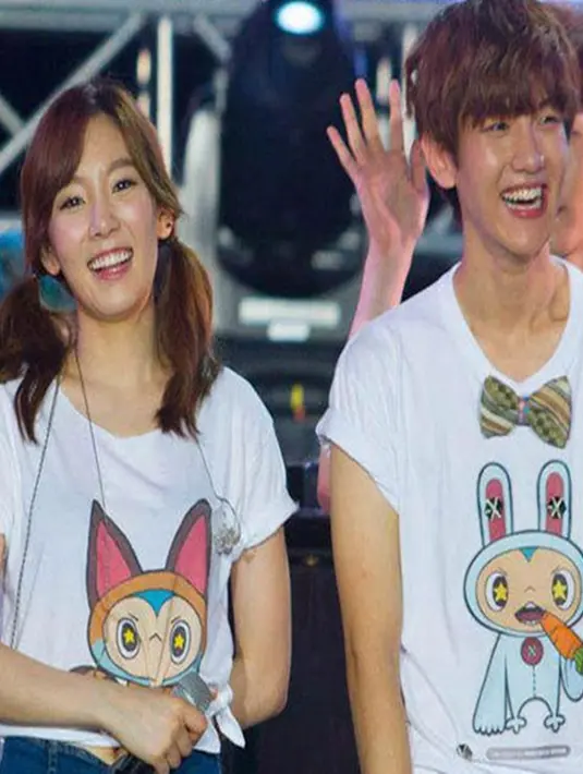 Taeyeon dan Baekhyun yang sama-sama artis dari binaan SM Entertaiment ini pernah dikabarkan menjalin cinta di tahun 2014 silam. (Soompi/Bintang.com)