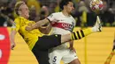 Pertandingan semifinal leg kedua PSG vs Dortmund akan digelar di Stadion Parc des Princes, Paris pada Rabu (8/5) dini hari WIB mendatang. (AP Photo/Matthias Schrader)