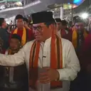 Momen Pramono-Rano Diiringi Tanjidor Hadiri Puncak HUT Jakarta