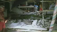 Kerusakan yang ditimbukan akibat gempa yang mengguncang Kabupaten Kepulauan Talaud, Kamis malam.