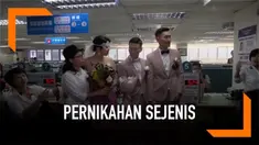 Untuk pertama kalinya di Asia, Taiwan meresmikan pernikahan sesama jenis. Pasangan sesama jenis mendaftar ke