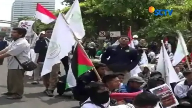 Aksi Bela Palestina di Sejumlah Daerah, Massa Gelar Teatrikal
