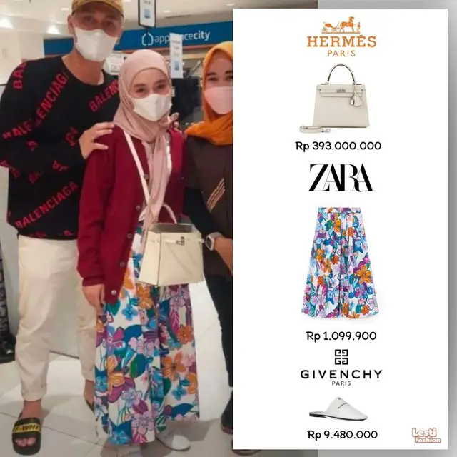 Lesti Kejora dan tas mahal koleksinya (Instagram/lesti.fashion)