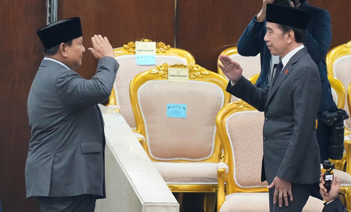 Prabowo Beri Hormat kepada Jokowi Usai Pidato Sidang Tahunan