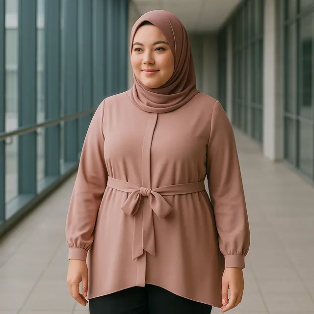 Model Tunik Panjang untuk Badan Gemuk