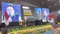 Guru Besar Fakultas Ekonomi Universitas Indonesia (UI) Rhenald Kasali dalam acara talkshow Transisi Jakarta sebagai Ibu Kota Negara Menjadi Kota Bisnis Berskala Global dalam Menghadapi Resesi Ekonomi, Rabu (17/5/2023). (Liputan6.com/ Winda Nelfira)