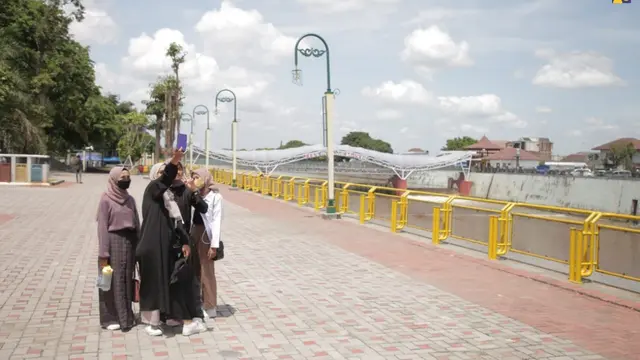 Kementerian PUPR telah menyelesaikan pembangunan di Bendung Tirtonadi berupa pembangunan Dinding Penahan Tanah, perkuatan lereng (revetment), dan penataan kawasan tepi sungai (landscape) dengan anggaran Rp 29,2 miliar. (Dok Kementerian PUPR)