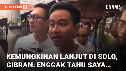 VIDEO: Rumor Maju di Pilgub DKI, Gibran Rakabuming Ngaku Masih Fokus ke Solo