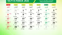Kalender Jawa Bulan September 2026, Lengkap dengan Weton, Pasaran, Neptu, dan Tanggal Jawa