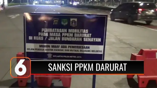 Pemerintah mulai memberlakukan PPKM Darurat Jawa-Bali. Pemberlakuan PPKM Darurat di Ibu Kota pada Sabtu dini hari (03/7), ditandai dengan penutupan jalan di kawasan Bundaran Senayan, Jakarta Pusat.