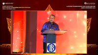 Gubernur Bank Indonesia Perry Warjiyo, dalam peluncuran Laporan Transparansi dan Akuntabilitas Bank Indonesia (LTABI) 2022, Senin (30/1/2023).