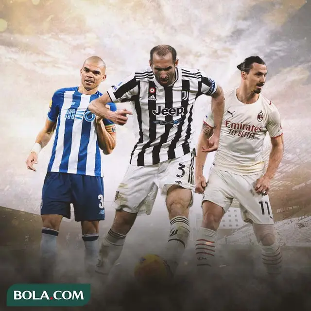 Ilustrasi - Pepe, Giorgio Chiellini, Zlatan Ibrahimovic