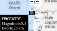 4 Gempa susulan berkekuatan di atas 6 SR dan tremor juga mengguncang Chile.