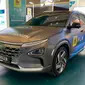 Hyundai Nexo mejeng di PEVS 2024, JIExpo Kemayoran, Jakarta. (Liputan6.com/Khizbulloh Huda)