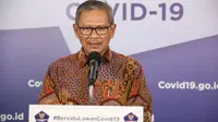 Juru Bicara Pemerintah Untuk Penanganan COVID-19, Achmad Yurianto pada konferensi pers update Corona di Graha BNPB, Jakarta, Rabu (29/4/2020). (Dok Badan Nasional Penanggulangan Bencana/BNPB)
