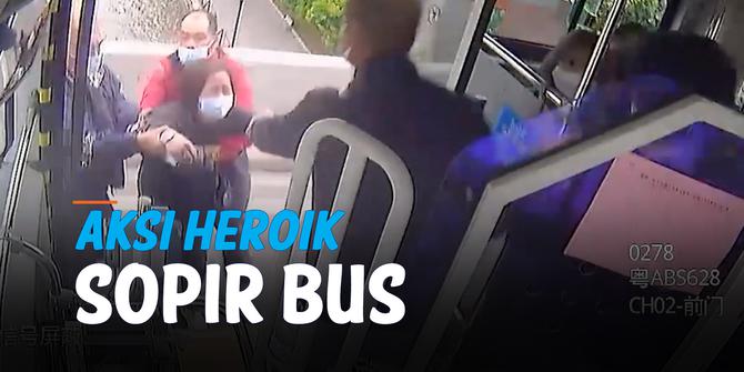 VIDEO: Detik-Detik Sopir Bus Gagalkan Upaya Bunuh Diri Ibu dan Anak