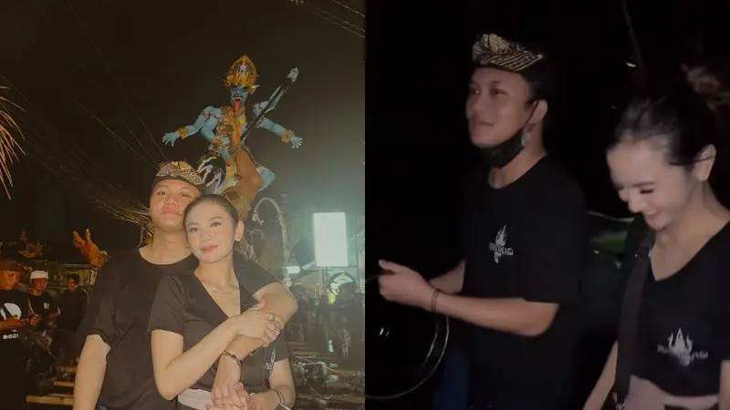 Rizky Febian dan Mahalini Rayakan Nyepi