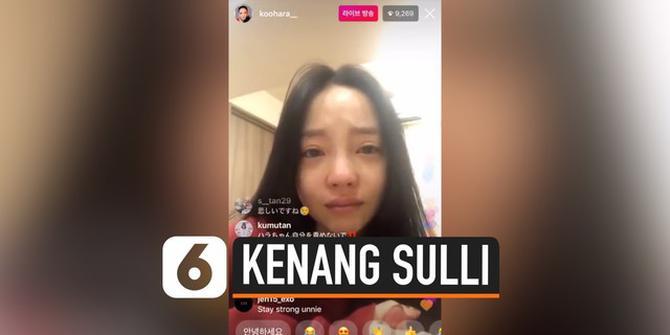 VIDEO: Goo Hara Kenang Sulli lewat Live Instagram