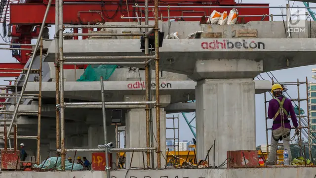 Progres Pembangunan LRT Rute Cawang-Dukuh Atas