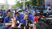 Menteri Perdagangan Zulkifli Hasan usai menghadiri Senam Sehat Bersama Keluarga Kementerian Perdagangan sekaligus Peluncuran Buku Capaian Kinerja Mendag di Kompleks Kemendag. (Ist).