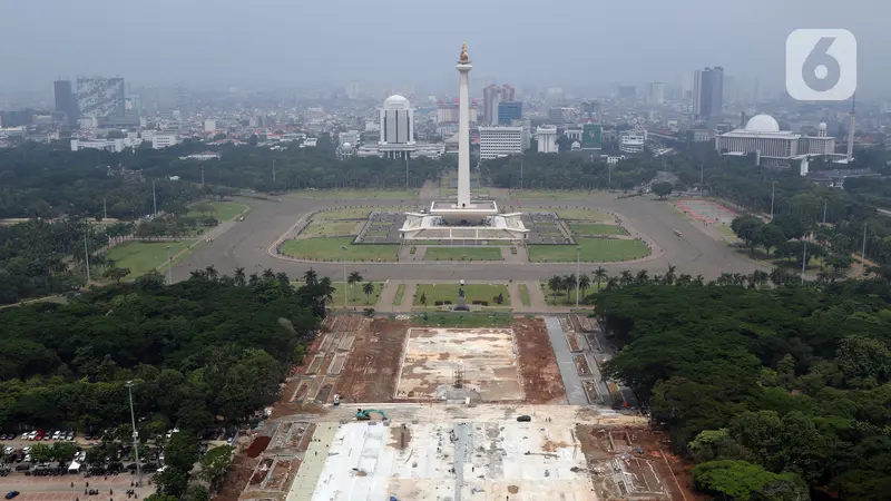 Melihat dari Ketinggian Proyek Revitalisasi Taman Selatan Monas