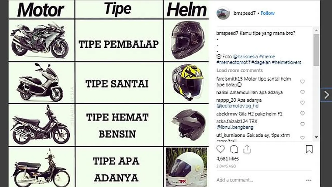 Berbagai hal bisa dijadikan Meme menarik, tidak terkecuali yang berkaitan dengan otomotif.
