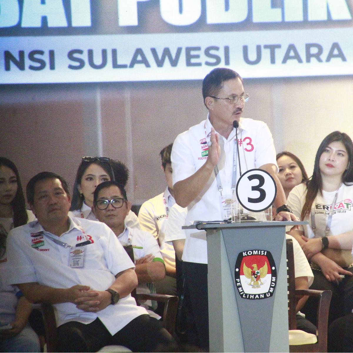 Steven Kandouw dan Alfred Denny Tuejeh Saat Debat Ketiga Pilgub Sulut