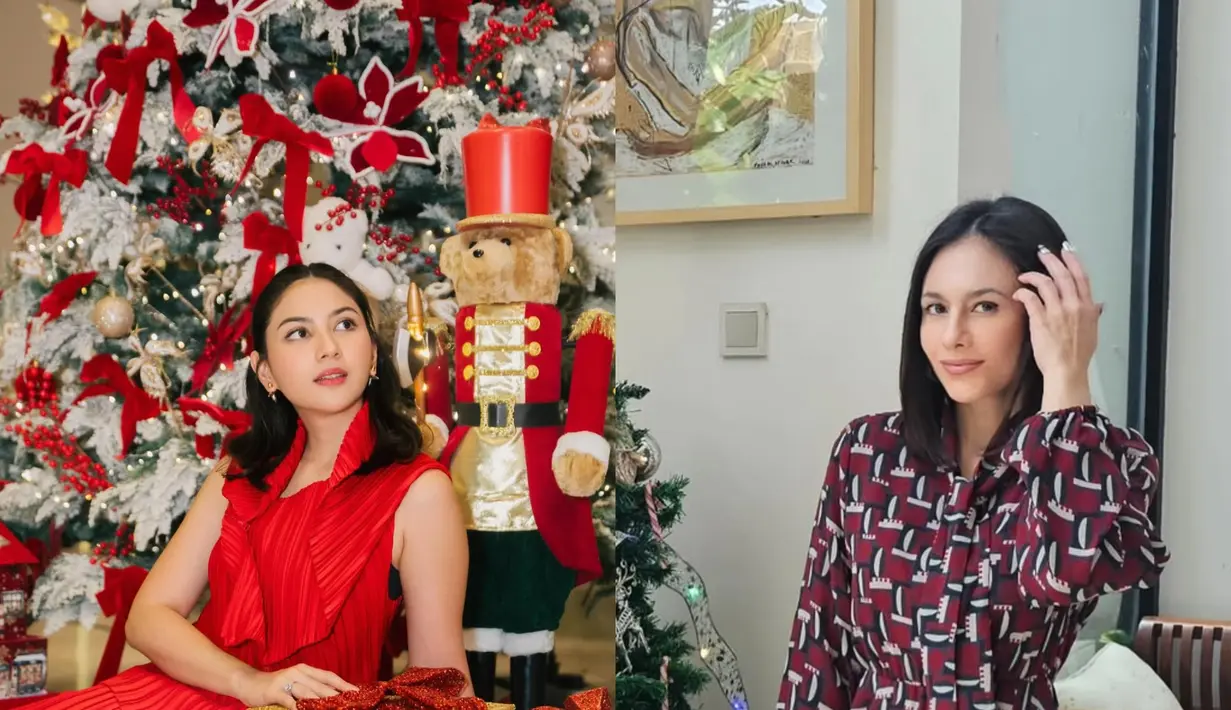 Sederet selebriti Tanah Air merayakan hari Natal dalam balutan busana serba merah. Siapa saja mereka? [@jscmila @wulanguritno]
