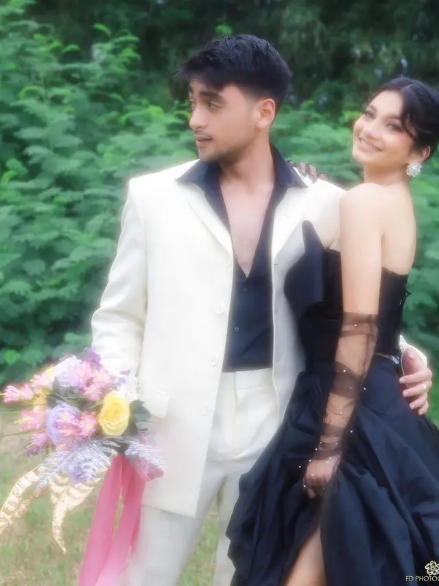 Bak Prewedding, Intip 9 Gaya Kompak Pemotretan Ratu Sofya dan Vladimir Rama dengan Busana Nuansa Monokrom