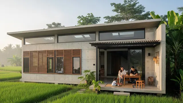 Desain Rumah Hemat & Cantik untuk Keluarga Muda di Pedesaan/Ilustrasi Gemini AI