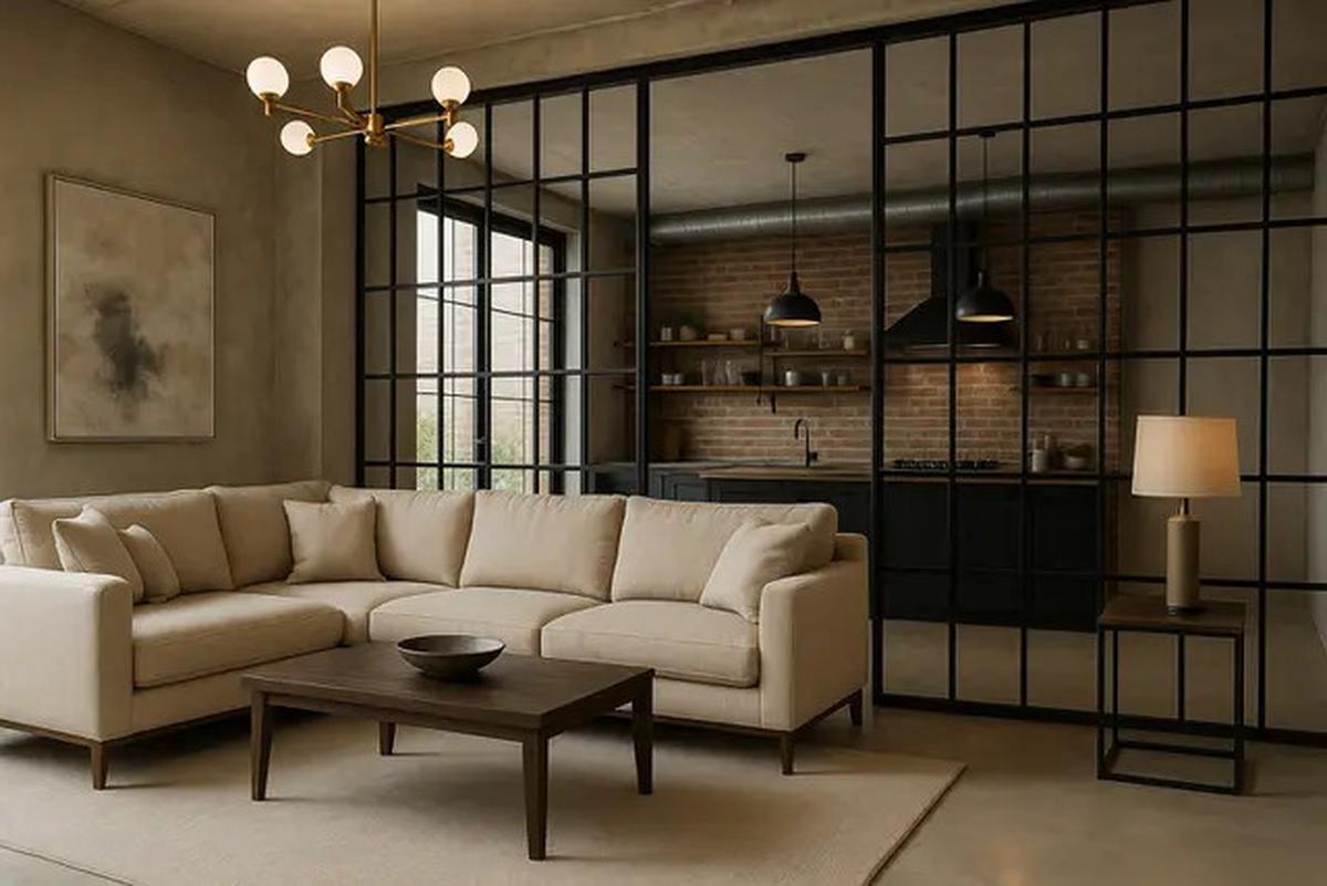 5 Inspirasi Desain Sekat Ruang Tamu dan Dapur yang Estetis, Cocok untuk Rumah Modern 2025