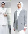 Dalam bergaya, Mulan Jameela kerap tampil berlapis dengan blazer. Seperti potret ini, blazer warna putih dipadukan dengan tulle skirt warna senada. [@mulanjameela]