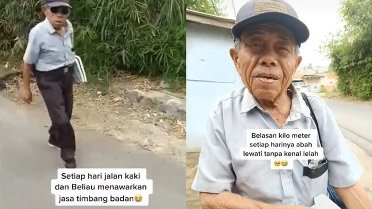 Kisah Perjuangan Kakek 77 Tahun Tawarkan Jasa Timbangan, Tempuh Belasan Kilometer