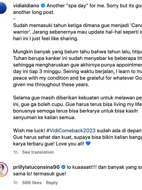 Vidi Aldiano Dirawat Intensif Per 3 Minggu, Sel Kanker Menyebar ke Sejumlah  Titik Sejak Tahun Lalu - ShowBiz Liputan6.com