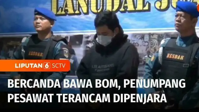 Penumpang yang menjadi pelaku candaan bawa bom di pesawat Pelita Air IP205 jurusan Surabaya-Jakarta telah resmi diserahkan ke petugas otoritas bandara wilayah III Surabaya, Kamis siang. Sang penumpang terancam hukuman satu tahun penjara.