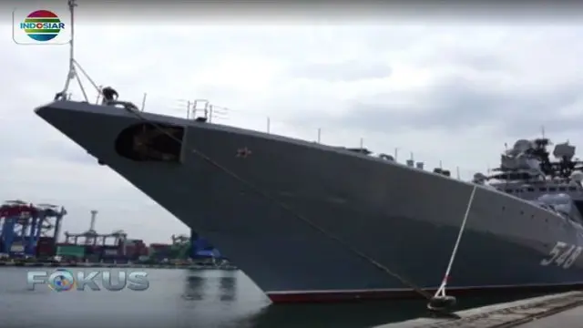 Kapal perang RNS Admiral Panteleev tiba di Indonesia bersama kapal logistik RNS Boris Butoma sejak 27 November lalu.