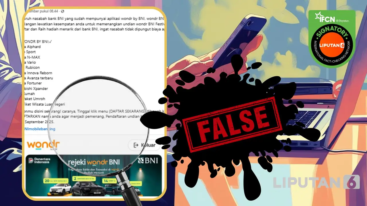Tangkapan layar  klaim pendaftaran undian Wondr BNI Festival