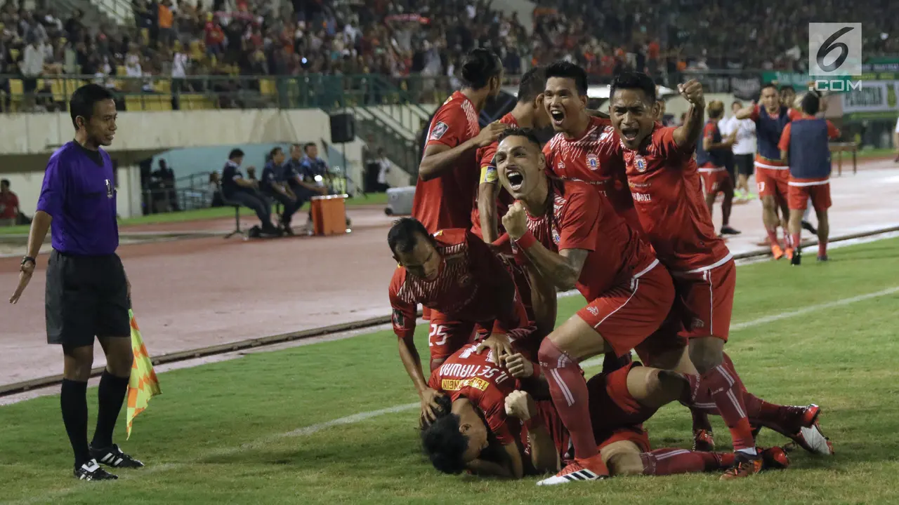 FOTO: Unggul atas PSMS di Laga Pertama Semifinal, Persija Tatap Final PIala Presiden 2018