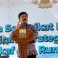 Menteri ATR/BPN Hadi Tjahjanto menghadiri acara Panen Raya Sertifikat PTSL di Candi Muaro Jambi untuk menyerahkan sertifikat hak pakai Candi Muaro Jambi seluas 97,2 hektar (Istimewa)