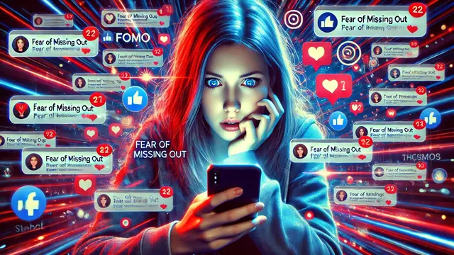 Ilustrasi Fear of Missing Out (FOMO). (Foto by AI)