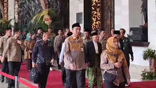 Wapres Ma'ruf Amin menghadiri acara penutupan Muktamar PKB di Bali.