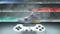 Tampilan sneaker Nike hasil kerja sama dengan PlayStation (sumber: PlayStation)