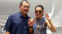 Mayangsari dan suami, Bambang Trihatmodjo usai mencoblos dalam Pilkada DKI 2017. (Zulfa Ayu Sundari/Liputan6.com)
