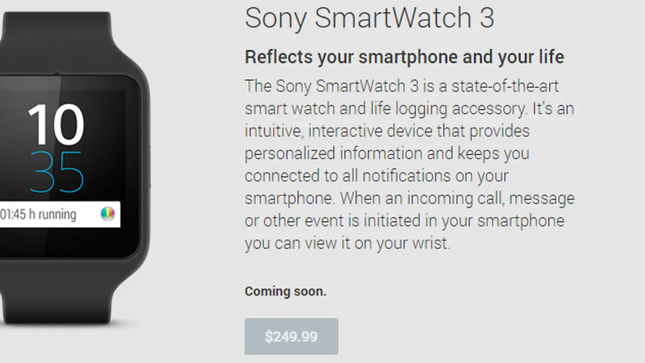 Perangkat Android Wear Pertama Sony Muncul di Google Play Store