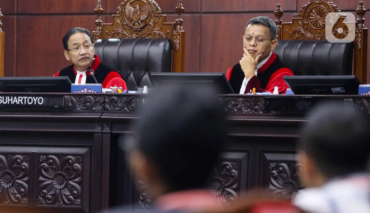 Adapun untuk pembagian penanganan jumlah perkara, Mahkamah Konstitusi memastikan dilakukan secara proporsional yang terbagi dalam tiga panel. (Liputan6.com/Herman Zakharia)