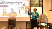 Prof.Dr.Ir.Ujang Sumarwan, M.Sc, Guru Besar Perilaku Konsumen, Departemen Ilmu Keluarga dan Konsumen, Fakultas Ekologi Manusia, Institut Pertanian Bogor menerangkan soal konsumsi gula dan diabetes, Jakarta Selatan (8/3/2023). Foto: Ade Nasihudin.