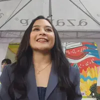 Prilly Latuconsina di Kawasan Bulungan, Jakarta Selatan, Selasa (3/10/2023).
