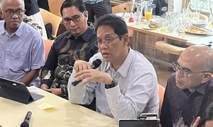 Menteri Keuangan (Menkeu) Purbaya Yudhi Sadewa bertemu dengan media di kawasan Sunter, Jakarta Utara, Selasa (8/9/2026). (Liputan6.com/Christian)