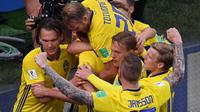 Kemenangan 1-0 atas Korea Selatan menjadi yang pertama diraih Swedia pada laga pembuka Piala Dunia setelah terakhir kali diraih pada 1958. AFP/Dimitar Dilkoff)